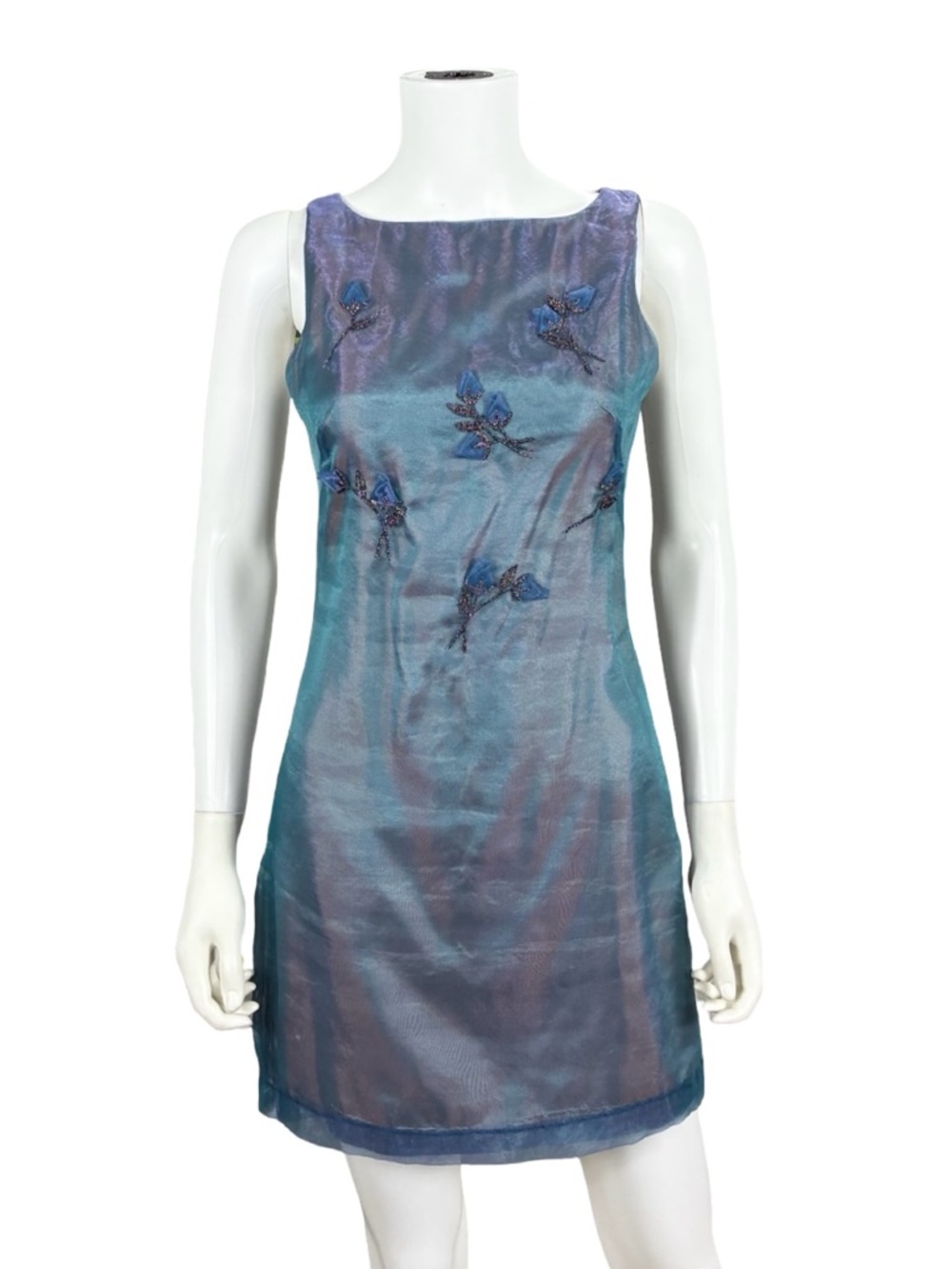 City Triangles Vintage 90s Blue Iridescent Dress